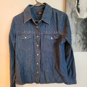 Vintage Denim Shagit,  Route 66, Size Medium